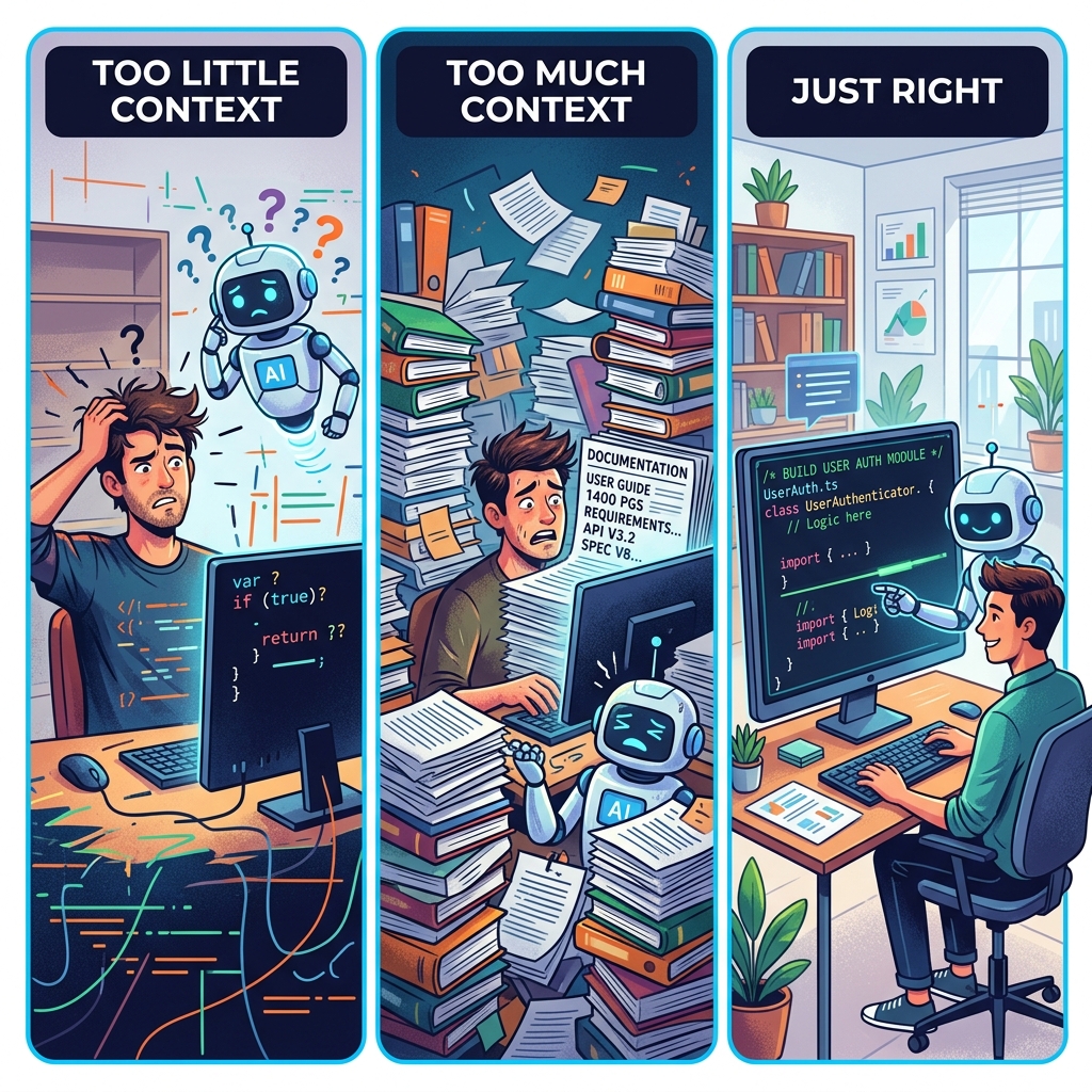 Too little context, too much context, and the sweet spot in between