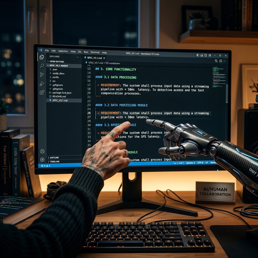 A markdown spec as the shared plan that both humans and AI can read