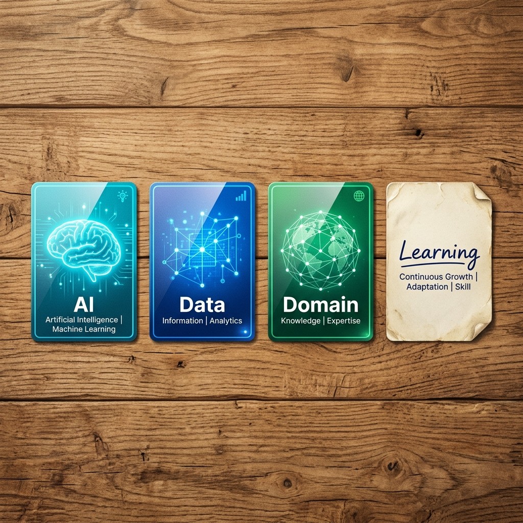 Four answers to the question of the most important skill: AI, data, domain, and learning