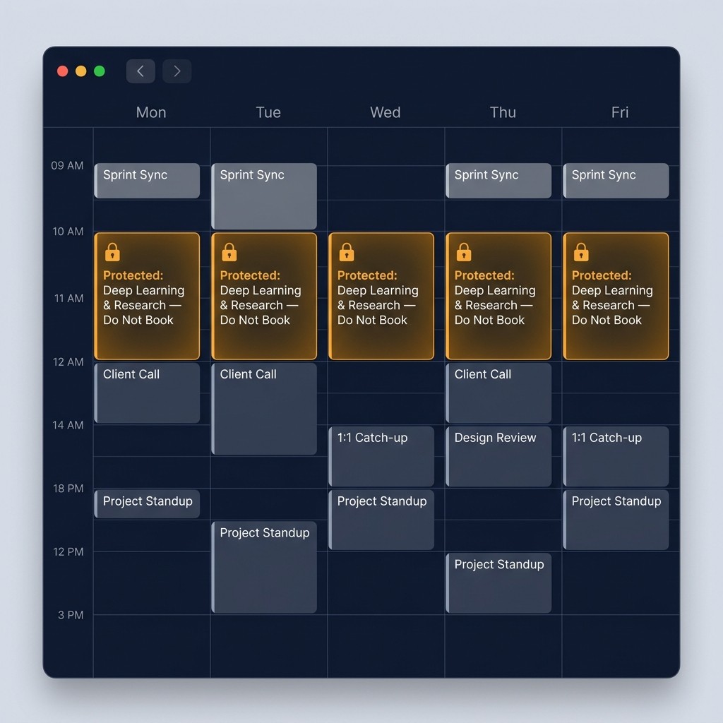 Treating learning as scheduled work rather than leftover time