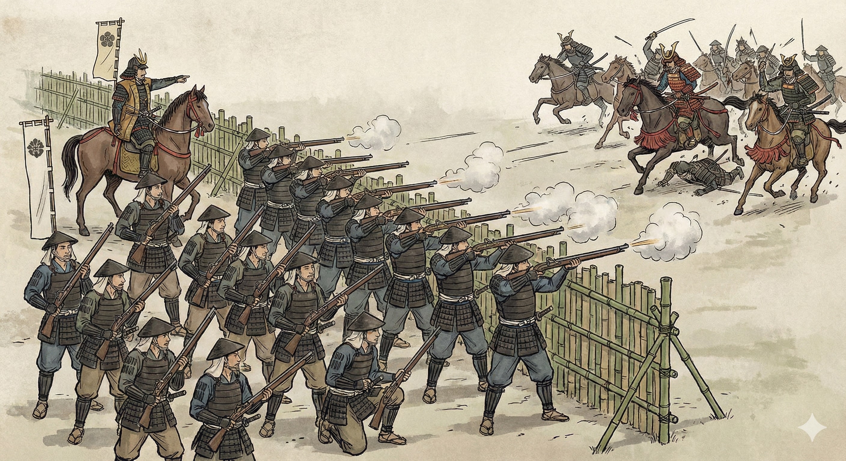 Oda Nobunaga's revolutionary volley fire tactics